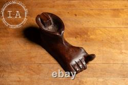 Carved Folk Art Foot Ashtray Carved Folk Art Foot Ashtray