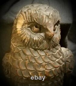 Carved Folk Art Owl Decoy