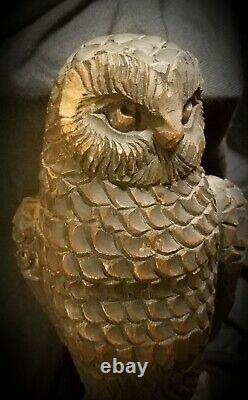 Carved Folk Art Owl Decoy
