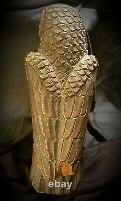 Carved Folk Art Owl Decoy