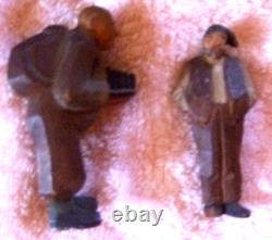 Carved Folk Art Wood Figures German Bavarian Swiss People Vintage Group of Ten