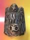 Carved Mexican Mask Folk Art Frog Bird Or Skull Primitive Wood Mexico Vintage