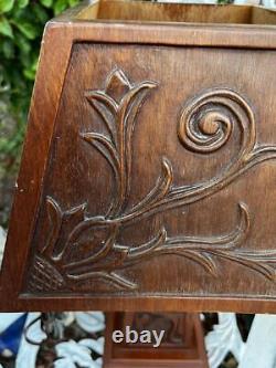 Carved Vintage Wood Honudras Art Sculpture Folk Art Carving Lamp Latin America
