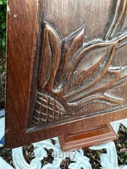 Carved Vintage Wood Honudras Art Sculpture Folk Art Carving Lamp Latin America
