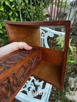 Carved Vintage Wood Honudras Art Sculpture Folk Art Carving Lamp Latin America