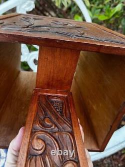 Carved Vintage Wood Honudras Art Sculpture Folk Art Carving Lamp Latin America