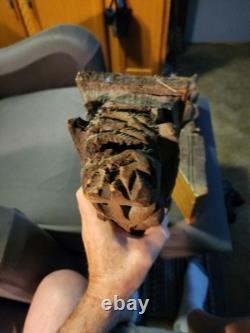 Carved Wood Corbel Indian Mughal Folk Art Architectural Gothic Early Pair 17