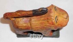 Carved Wood Polychrome Painted Schimmel-Style Folk Art Lion Dierwechter Sisters