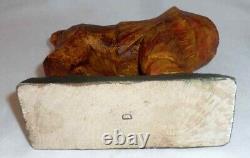 Carved Wood Polychrome Painted Schimmel-Style Folk Art Lion Dierwechter Sisters