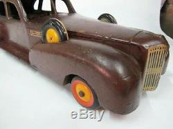 Carved Wooden Car Depression Era Folk Art C1930/40's