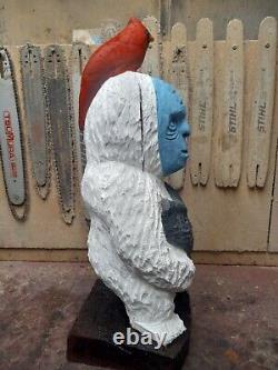 Chainsaw Carved Abominable Snowman Yeti Bigfoot Sasquatch Monster Creature Folk