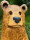 Chainsaw Carved Bear Cub Oak Wooden Bear Statues Original Whimsical Folk Artwork