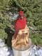 Chainsaw Carved Cardinal Red Bird Wood Carving Art Rustic Home Decor Birds