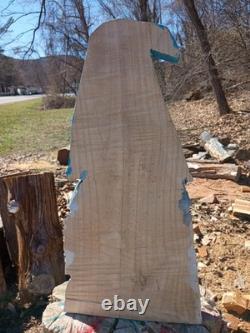 Chainsaw Carved Gnome Blue Hat Grey Beard Wooden Sculpture Decor 21.5 Tall