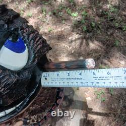 Chainsaw Carving Bigfoot Sasquatch 26 Tall Monster Yeti FK Off Sign Folk Art