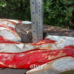 Chainsaw Carving Eagle Bald Eagle American Flag Wall Hanger Cypress