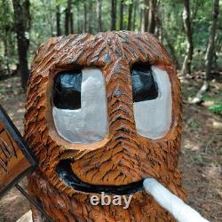 Chainsaw Carving Gossamer Monster We Are Not Your Kind Sign Smoking 19 Tall