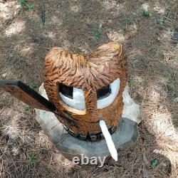 Chainsaw Carving Gossamer Monster We Are Not Your Kind Sign Smoking 19 Tall