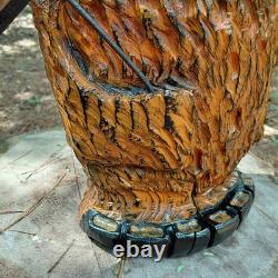 Chainsaw Carving Gossamer Monster We Are Not Your Kind Sign Smoking 19 Tall