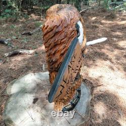 Chainsaw Carving Gossamer Monster We Are Not Your Kind Sign Smoking 19 Tall
