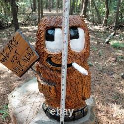 Chainsaw Carving Gossamer Monster We Are Not Your Kind Sign Smoking 19 Tall