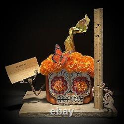 Chainsaw Carving Wood Art Sugar Skull Fall Day Of The Dead