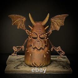 Chainsaw Wood Carving Art Whimsical Folk Art Devil Demon