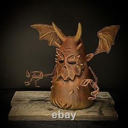 Chainsaw Wood Carving Art Whimsical Folk Art Devil Demon