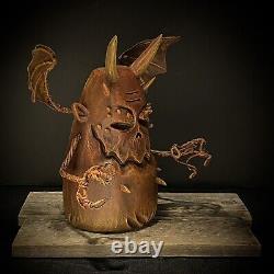 Chainsaw Wood Carving Art Whimsical Folk Art Devil Demon