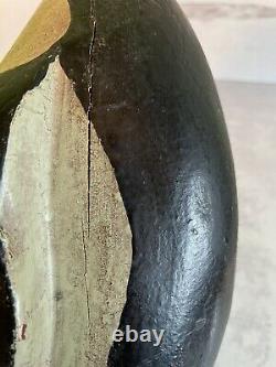 Charles Hart Style Wood Carved Antique Folk Art Penguin Sculpture 12 Tall