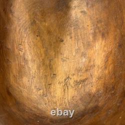 Charlie Mickey Nuu-chah-nulth Signed Carved Cedar Eagle Bowl Native Art Rare