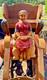 Child Sleigh Wood Painted Eastern European Rustic Folk Art Hand Carved Vint Read