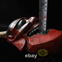 Chinese Folk Art Wood Carved Painted NUO MASK Walldecor Art The Judge of Hell