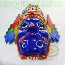 Chinese Folk Art Wood Hand Carved Painted NUO MASK Walldecor Dixi(local drama)