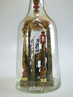 Circa 200 year old Folk Art Religious Shrine or Altar in a Bottle Whimsey Whimsy