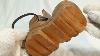 Closer Look Vintage Hand Carved Wood Boot Folkart Woodcarving Rusticdecor
