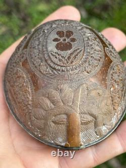 Convict Work Carved From A Coconut 19th Century Folk Art