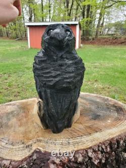 Cute Crow Raven Chainsaw Carving