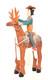 Delbert Buck Sculpture Cowboy Ride Deer Navajo Folk Art Native American Carved
