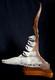 Detailed Alaska Signed Hd Carved Antler Folk Art Carving Salmon Fish Scene Shed