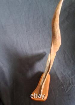 DETAILED Alaska signed Hd Carved Antler Folk Art Carving salmon Fish Scene shed