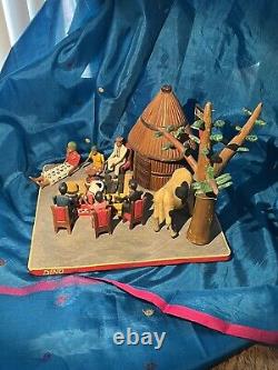 DINO JETHA Original Mozambican FOLK ART Wood Carving Miniature Display SIGNED