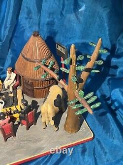 DINO JETHA Original Mozambican FOLK ART Wood Carving Miniature Display SIGNED