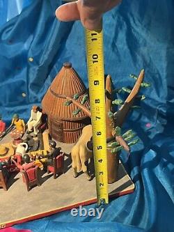 DINO JETHA Original Mozambican FOLK ART Wood Carving Miniature Display SIGNED