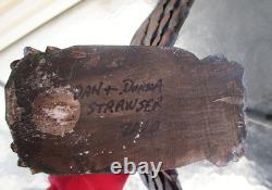 Dan & Barbara Strawser PA Folk Art Carved Wood Schimmel Style Eagle OOAK 10.5 H Dan & Barbara Strawser PA Folk Art Carved Wood Schimmel Style Eagle OOAK 10.5 H