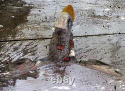 Dan & Barbara Strawser PA Folk Art Carved Wood Schimmel Style Eagle OOAK 10.5 H