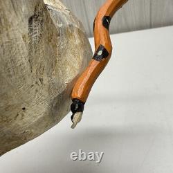 Daniel And Donna Strawser Folk Art Carved Duck withSnake 9 Tall 1997 READ