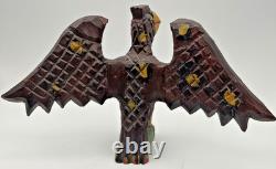 Daniel And Donna Strawser Hand Carved Spread Wing Eagle Folk Art