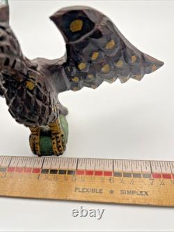 Daniel And Donna Strawser Hand Carved Spread Wing Eagle Folk Art