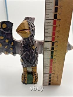 Daniel And Donna Strawser Hand Carved Spread Wing Eagle Folk Art